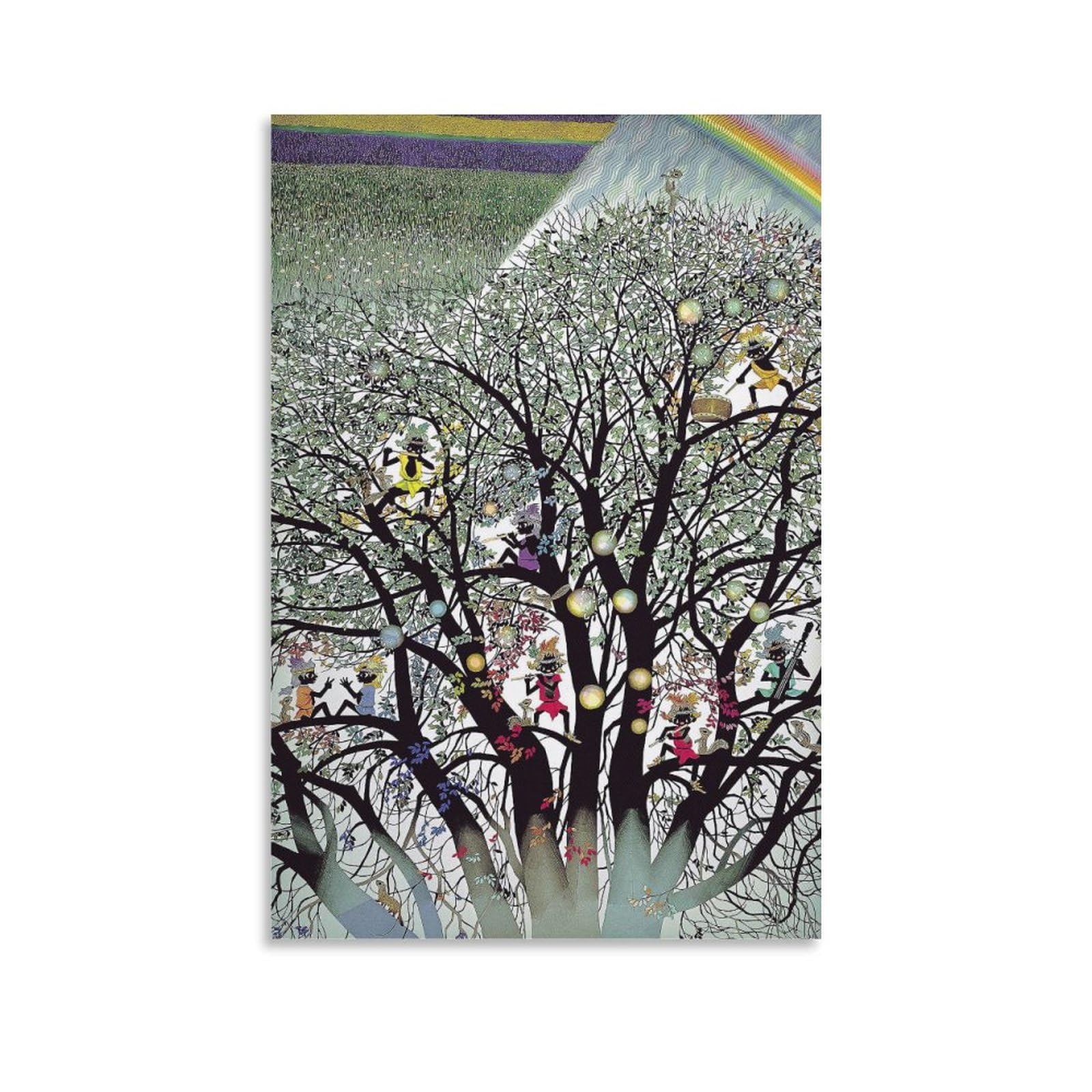 Amazon.co.jp: 藤城清治版 木の上の妖精たち 絵画 ポスター 工芸品の